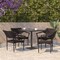 Flash Furniture Espresso PE Rattan Wicker Patio Dining Chair, 4PK 4-TT-TT002-ESP-GG - alternate 1